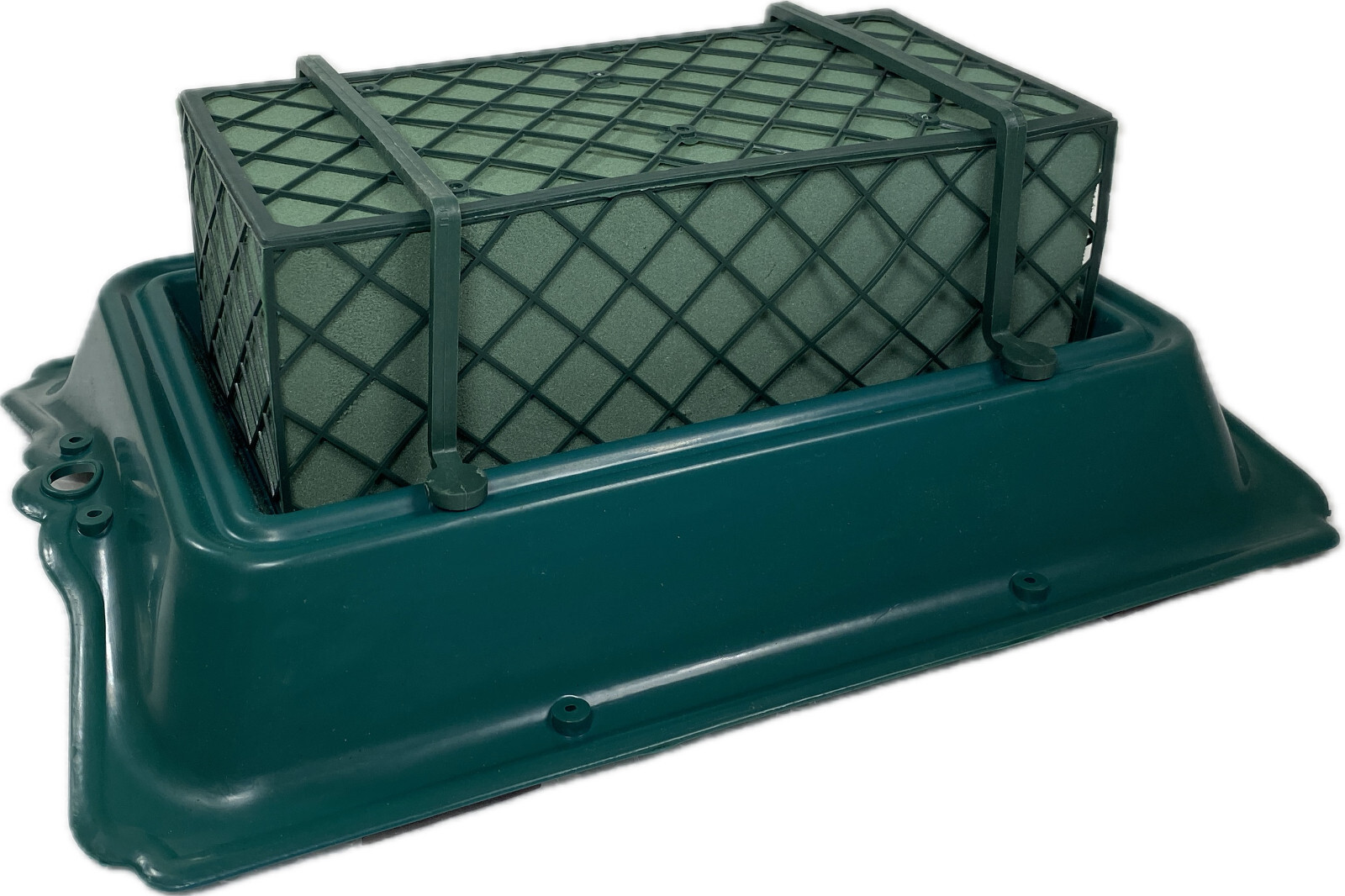 CalCastle Craft Floral Cage Arranger with Floral Wet Foam Casket Saddle