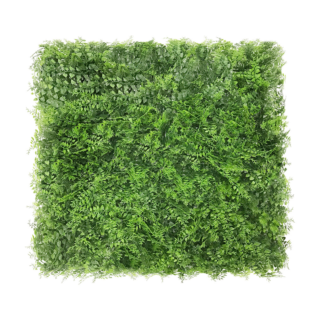20×20″ Artificial Faux Fern Leaf Mat Wall Hedge Decor Privacy Fence Panel Grass