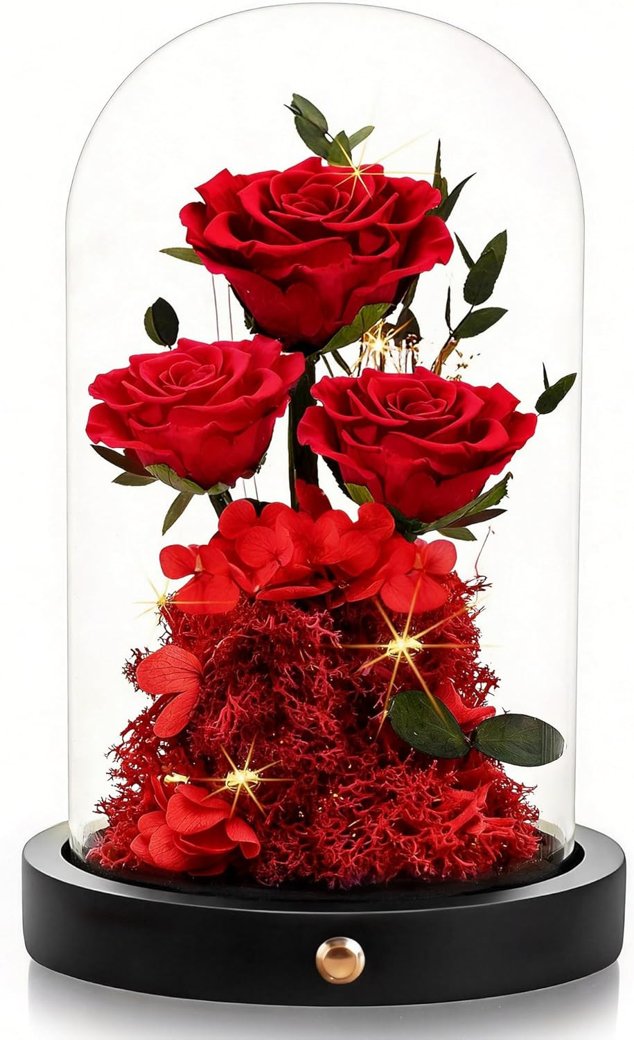 Mothers Day Flowers Roses Gifts for Mom,Forever Preserved Flower Rose in Glass D