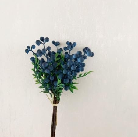 Artificial Blueberry Stems with Berries, Blue Christmas Fruit Decor, DIY Flor…