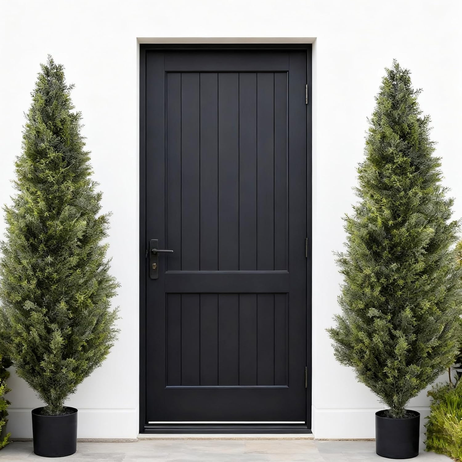 6FT UV-Resistant Artificial Cedar Topiary Trees – Set of 2 for Outdoor Decor
