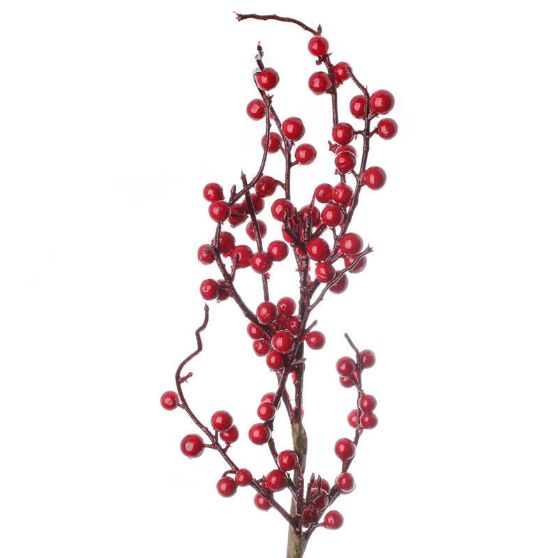 Artificial Red Berry Embellishing Picks