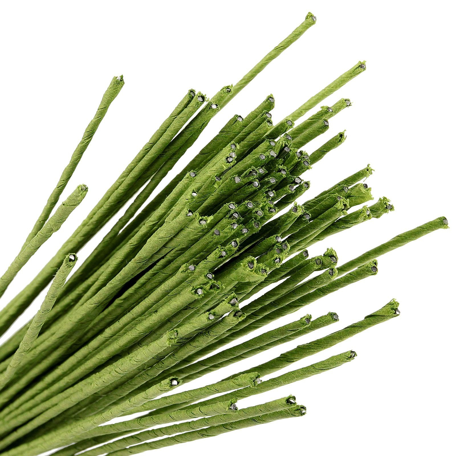 200 PCS 14 Gauge Green Floral Stem Wire 15.75″ for DIY Flower Arrangements & Cra