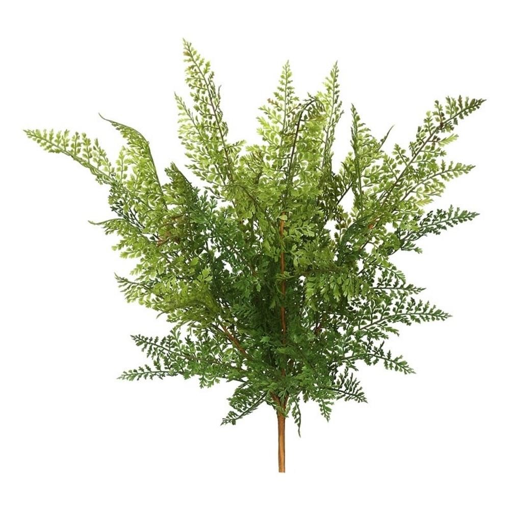 Vickerman 26″ Contemporary Plastic Artificial Fern Bush in Green (Set of 2)