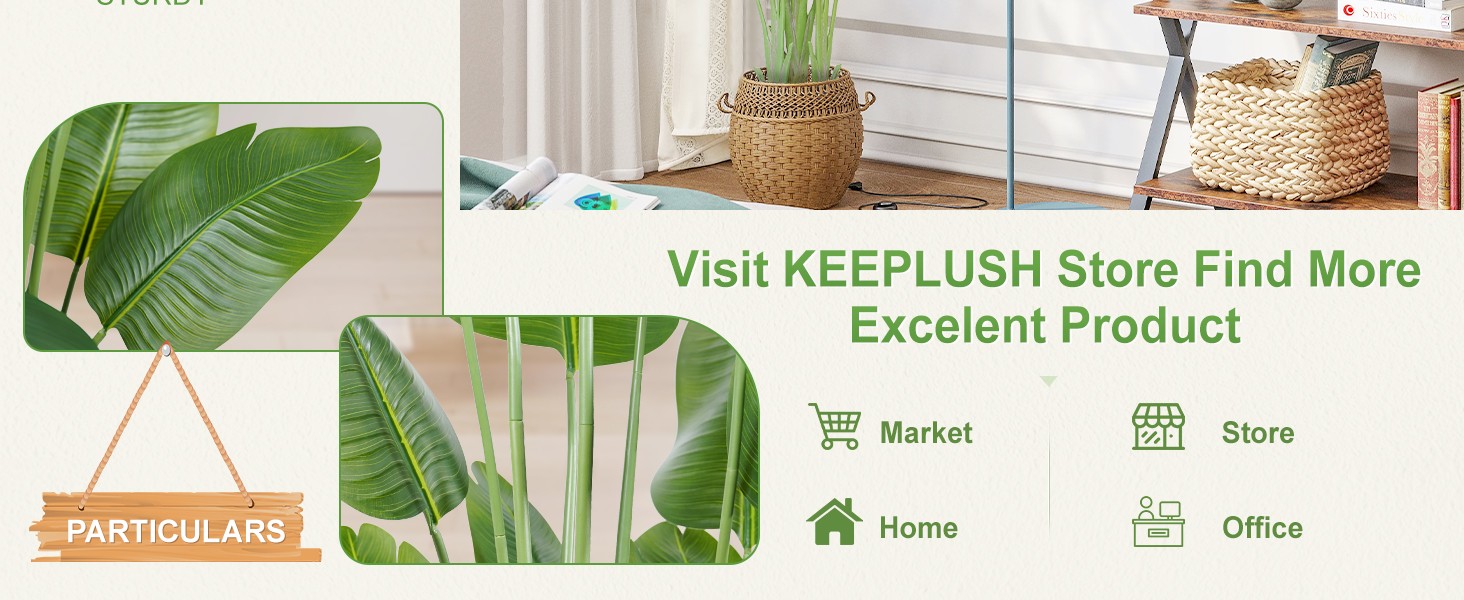 Lifelike Bird of Paradise Artificial Plant 4ft Faux Banana Leaf Tree with 9