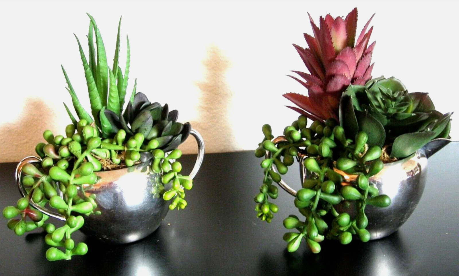 House Plant – Home Decor, Nice, Beautiful, Faux, Fake Sedum MCM Containers