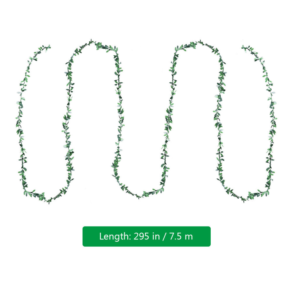 Green Vines Garland Silk Fake Leaves Fake Vine Leaf Hanging Plants Wedding