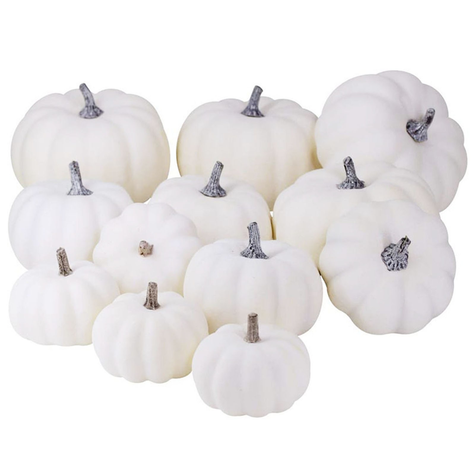 12Pcs Lifelike Artificial Pumpkins For Fall Harvest Party Decor
