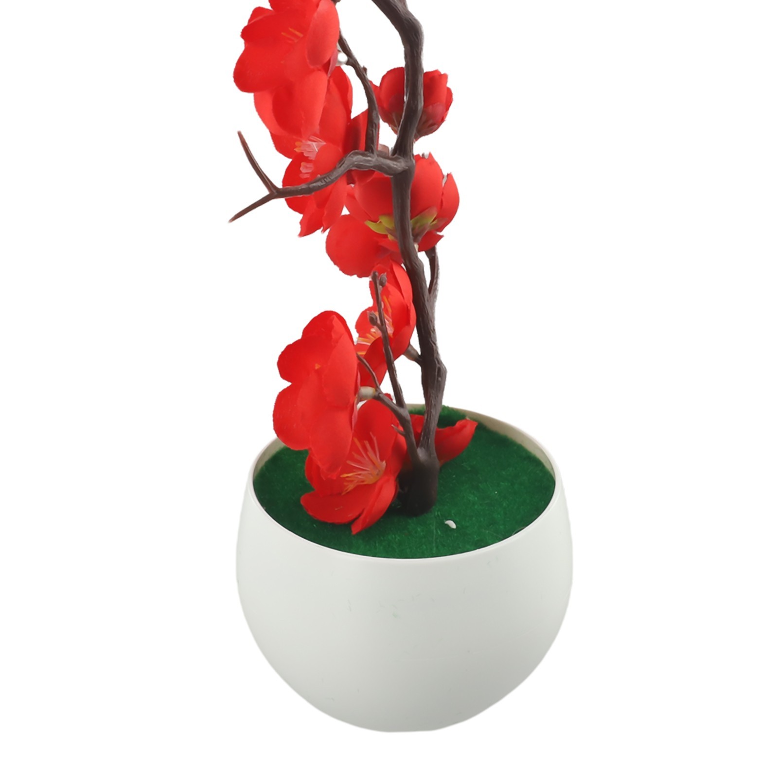 Plant Artificial Potted Flower Plastic Plum Blossom Decorative Garden Home