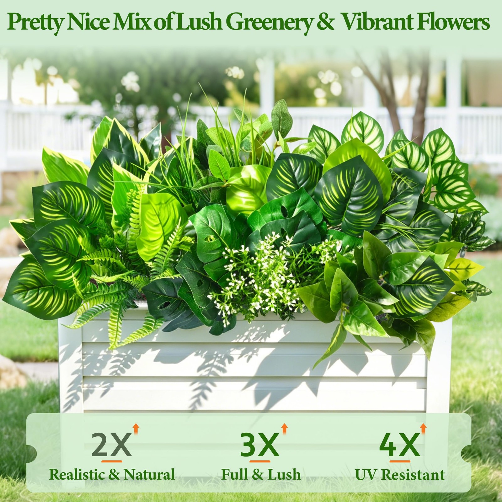 Fake Artificial Plants Outdoor UV Resistant Artificial Flowers Large Bunches …