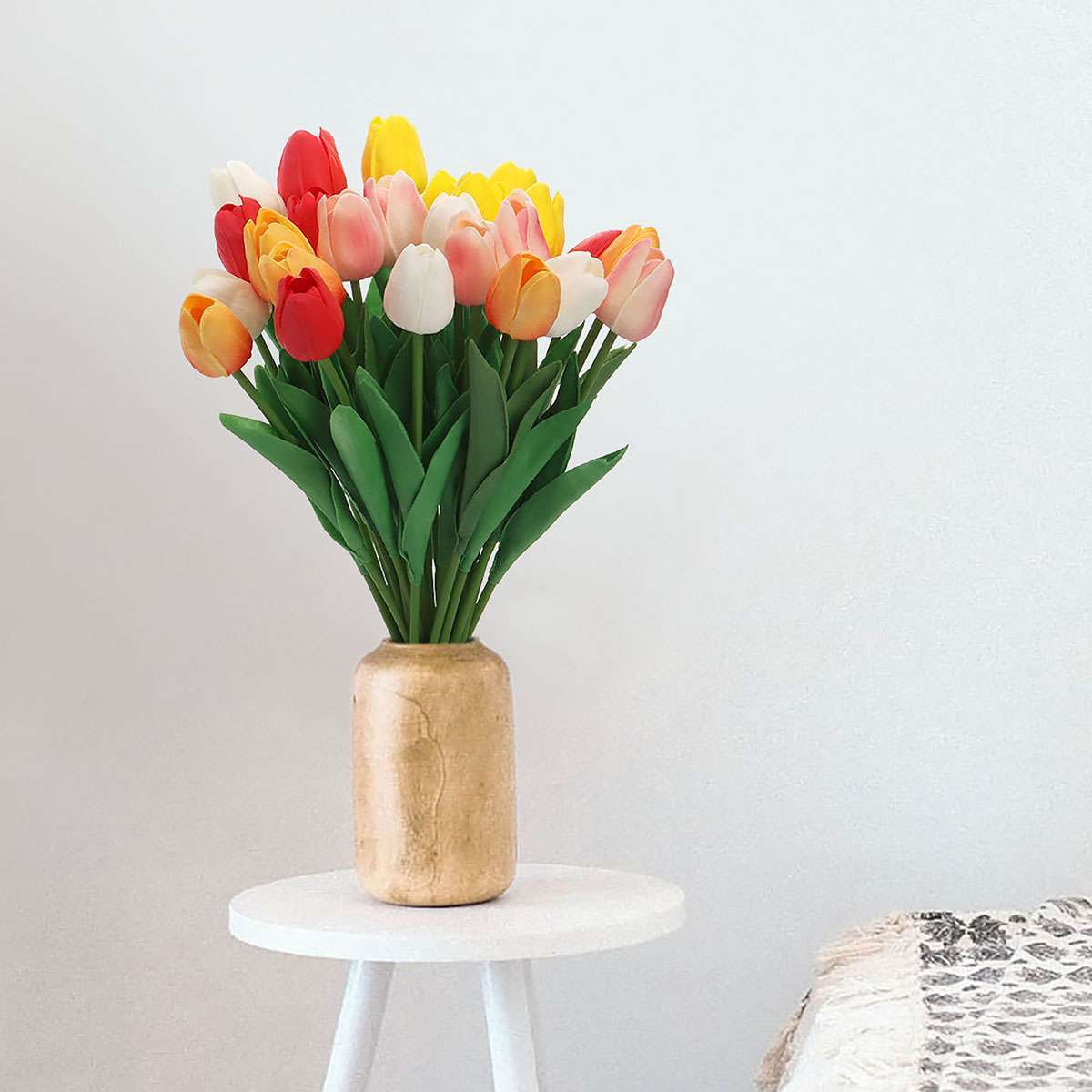 5X Real Touch Artificial Tulips Bouquet Bridal Home Wedding Party Festival Decor