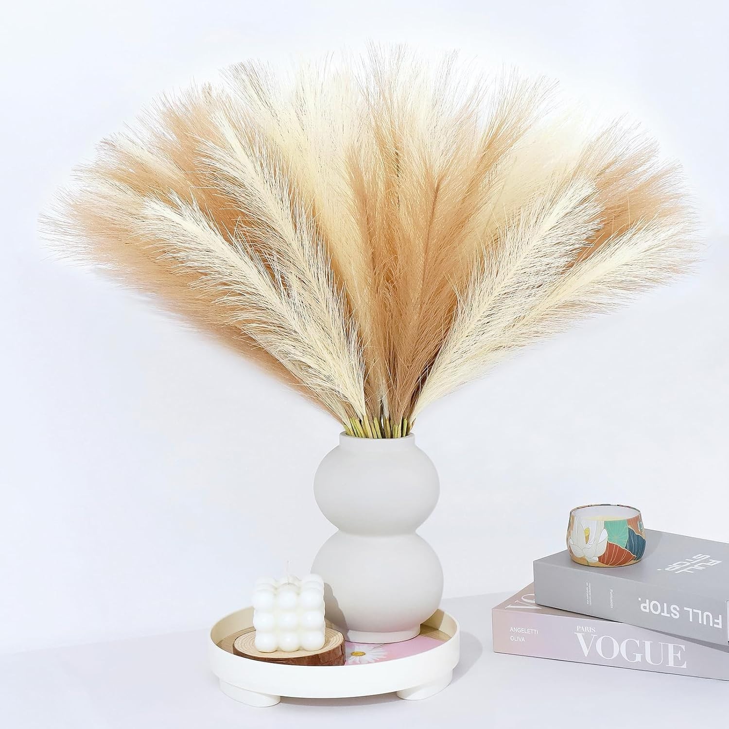 Versatile 30 Pcs Artificial Pampas Grass – 21.7 Inch for Elegant Styling