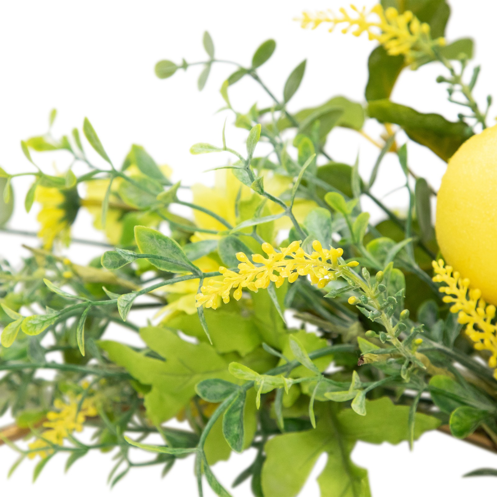 Northlight Lemon and Daisy Springtime Half Wreath – 22″ – Yellow