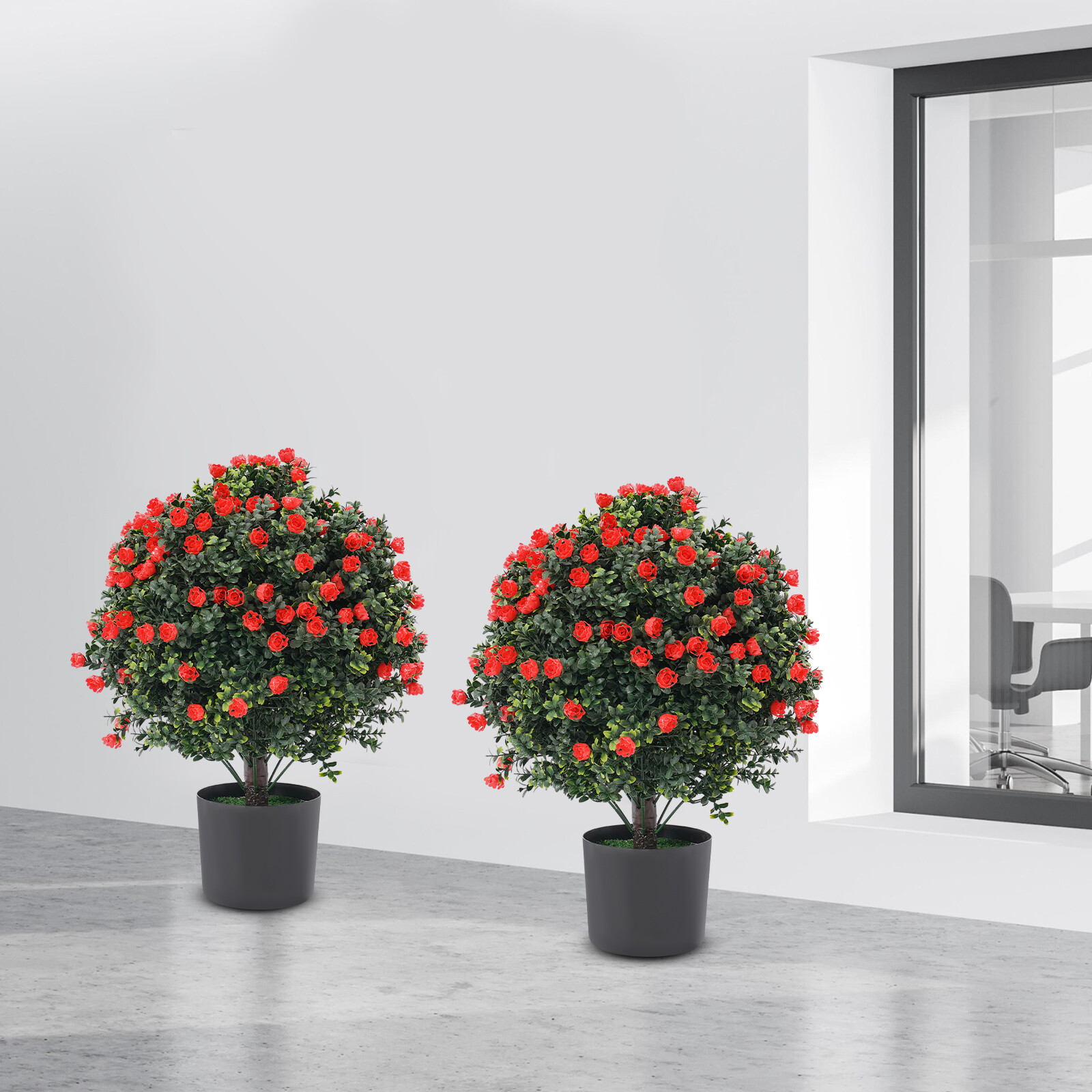 Artificial Potted Bushes, Artificial Potted Plants, UV Resistant Potted Plants