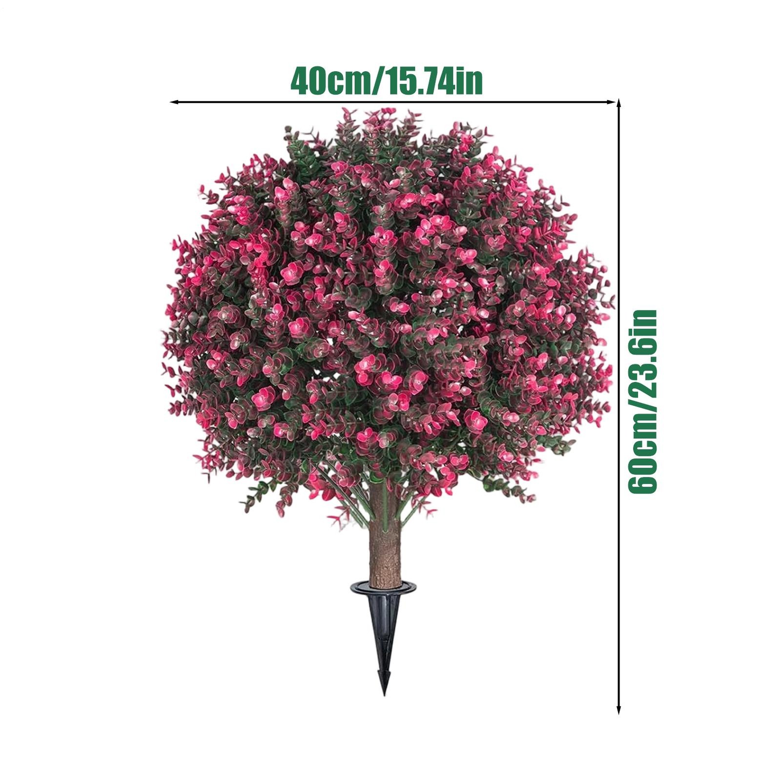 Fake Shrubs 23 Inch UV Resistant Boxwood Artificial Outdoor Trees Faux