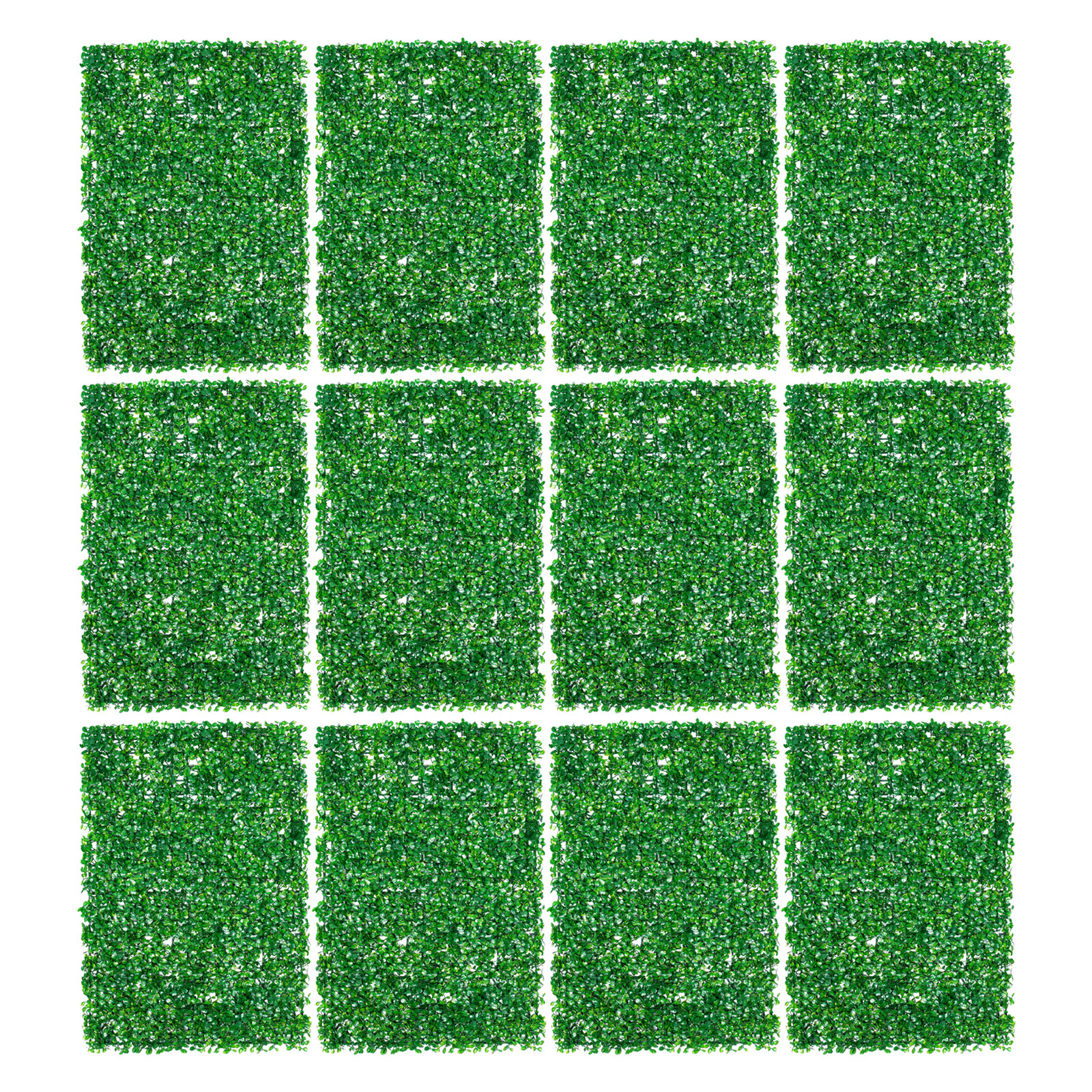 12pcs 60cmx40cm Artificial Wall Hedge Mat Plant Panels Outdoor Grass Fence Mat