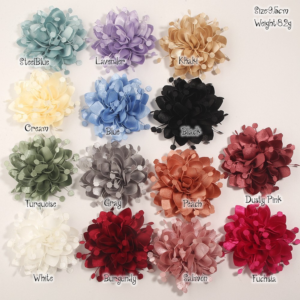 Fashion Multi-layer Large Fabric Handmade Collar Flower Lapel for Pins Suit