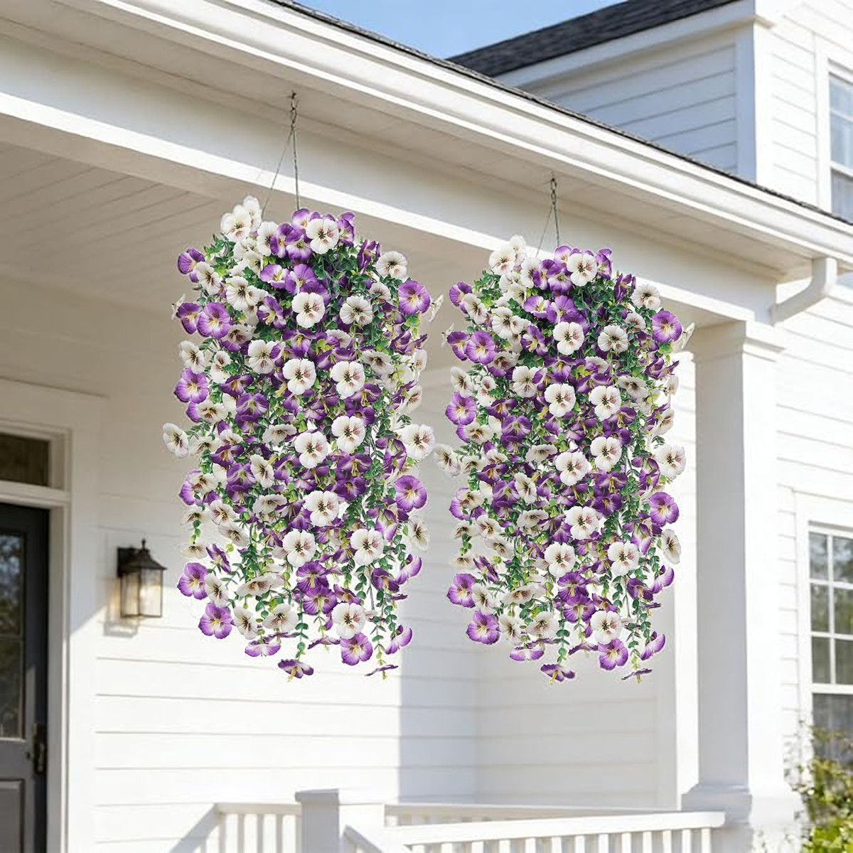 4Pcs Artificial Hanging Flowers Vines Plants Wedding Garden Indoor Outdoor Decor