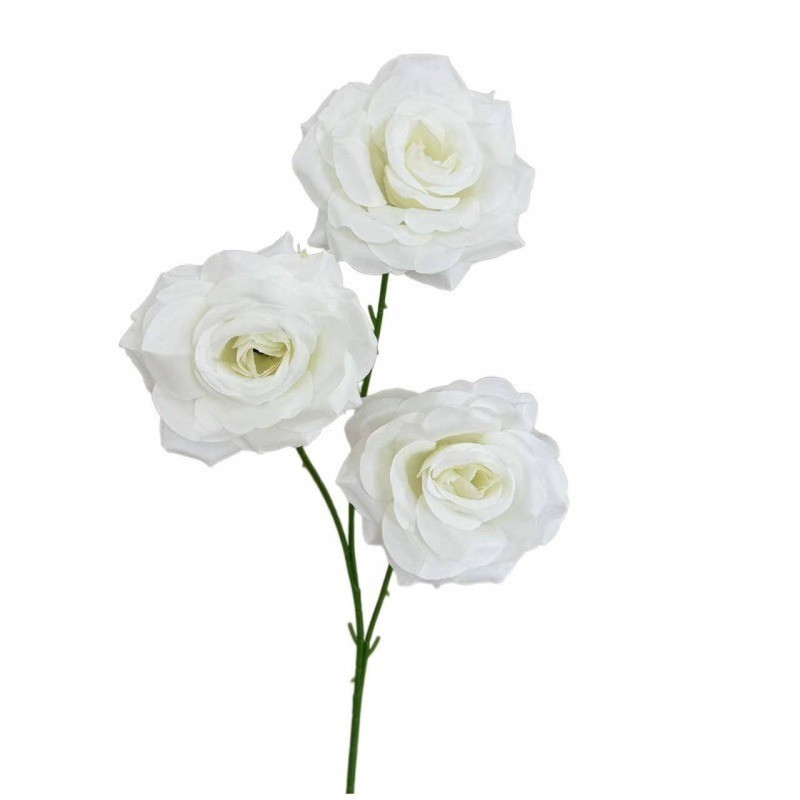 6Pcs Silk Artificial Roses Faux Flowers Pink Blue Purple for Wedding Home Decor