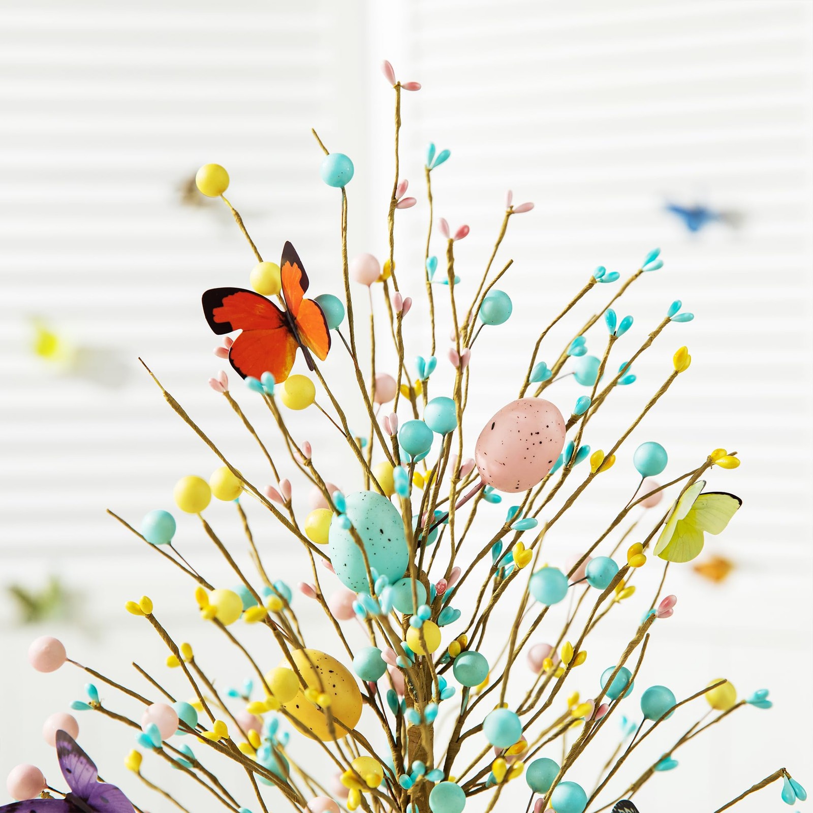 18 Inch Easter Eggs Table Tree Burlap Base Decorative Spring Party Supplies