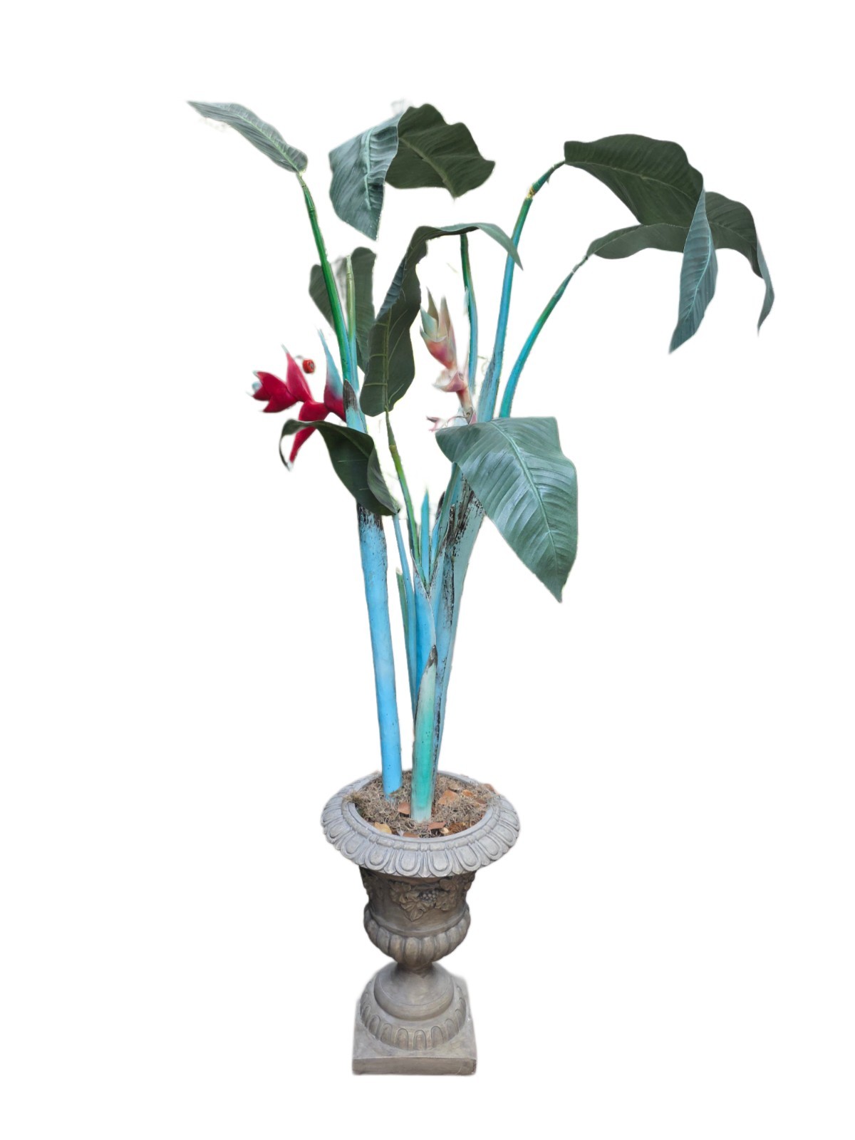 7FT Realistic Bird of Paradise Faux Tree with Flowers for Home Decor