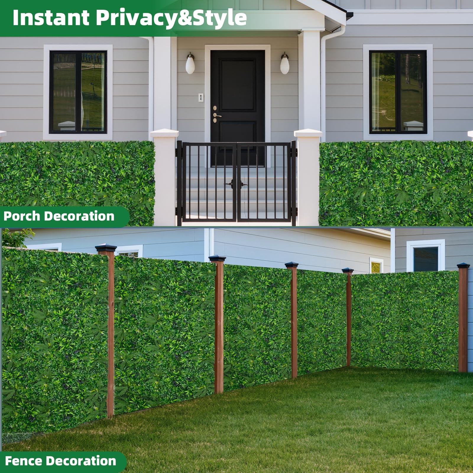 SylvanVerse Artificial Boxwood Roll, 60×120 in(50 sqft) UV-Anti Faux Ivy Gras…