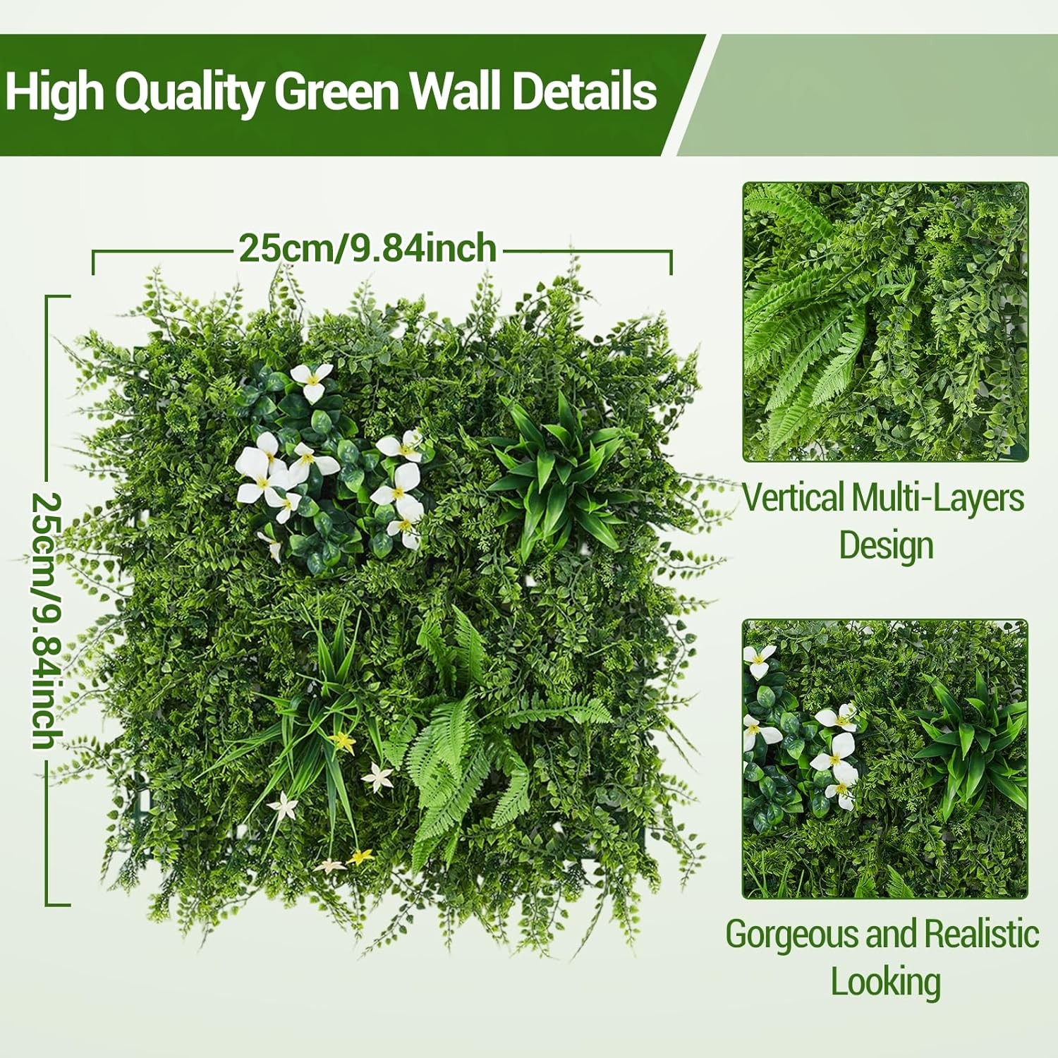 4/8/12X Artificial Greenery Wall Hedge Grass Fence Plant Fake Mat Foliage Panels