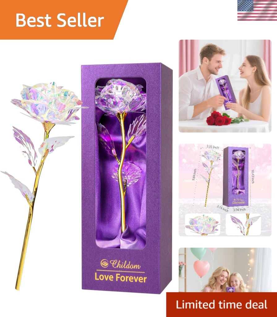Handcrafted Rainbow Rose in Gift Box – Perfect for Valentine’s & Mother’s Day
