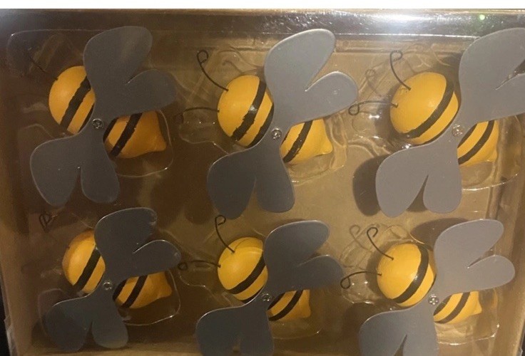 Cute Mini 1” Decorative Bees Pack Of 6 Novelties New