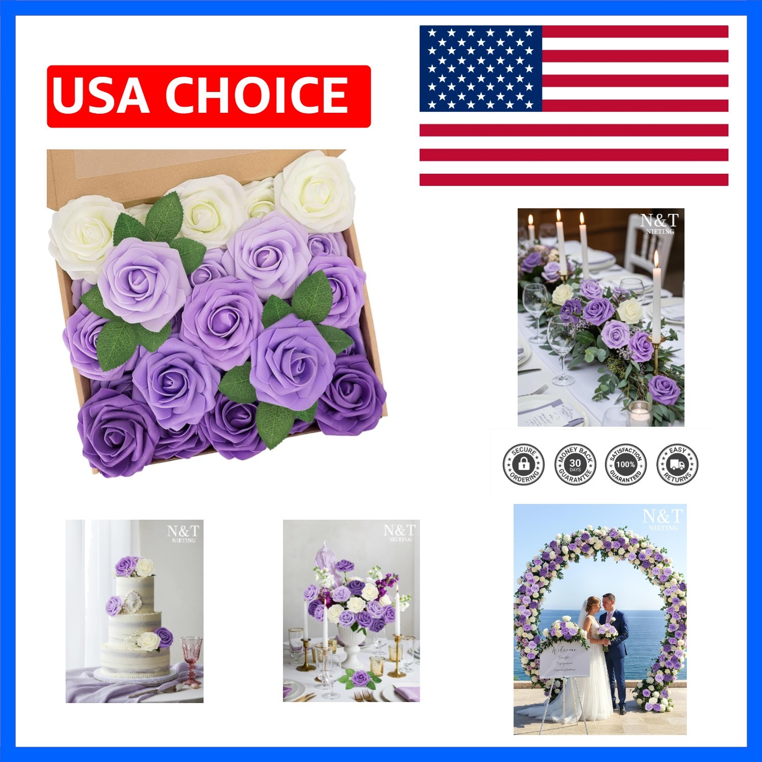 Artificial Flowers,25pcs Real Touch Fake Flowers Rose with Stems Perfect for …
