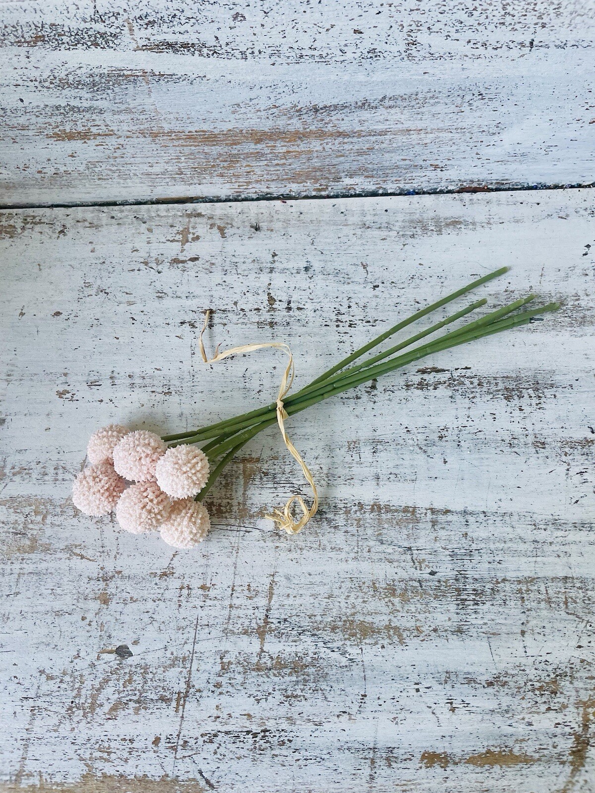 Pink Billy Ball Country Flower Bouquet New