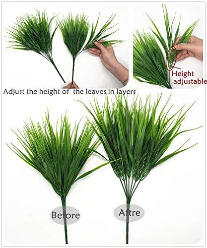 Artificial Wheat Grass, Plastic Plants Shrubs Bushes Fake Wheat Grass 5pcs