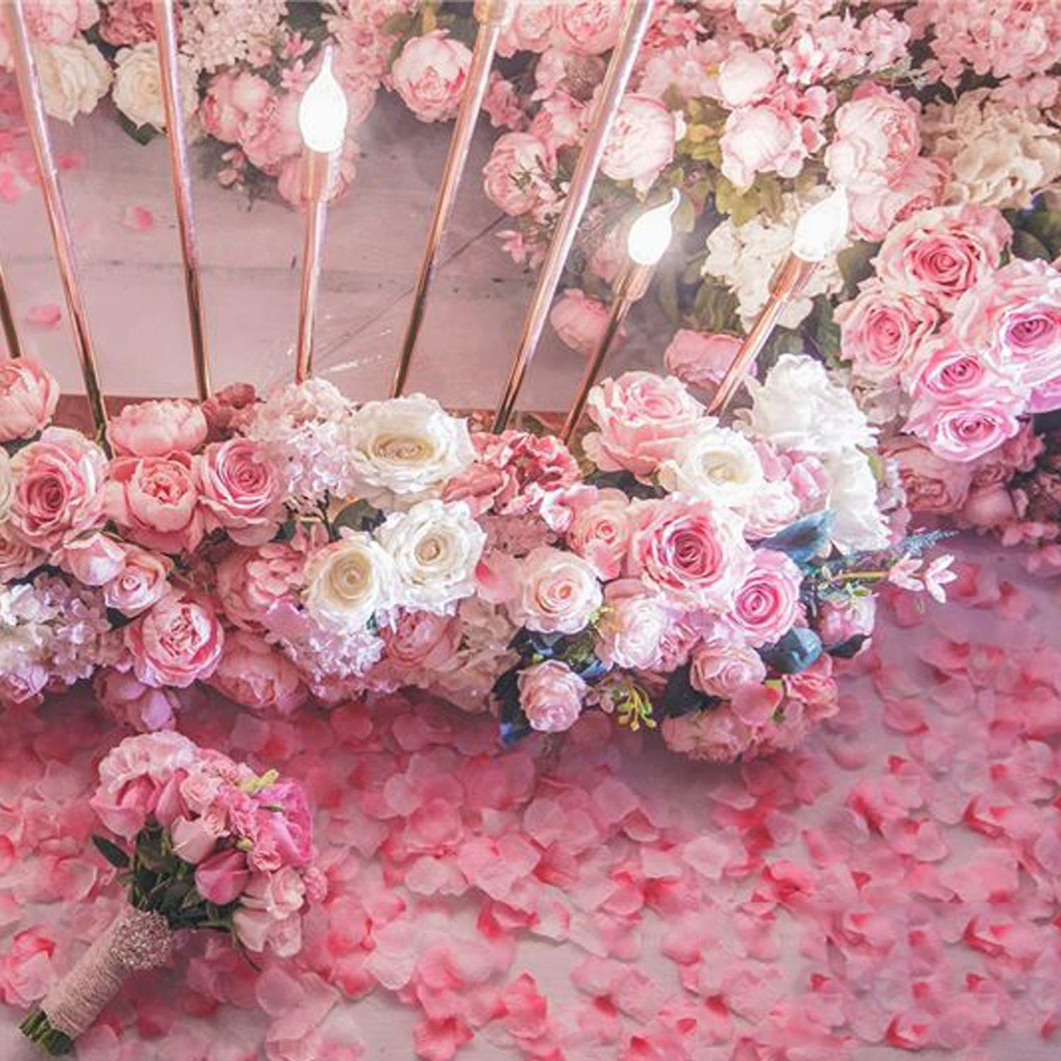 1000pcs Rose Petals Artificial Silk Flower Rose Petals for Wedding Decoration…