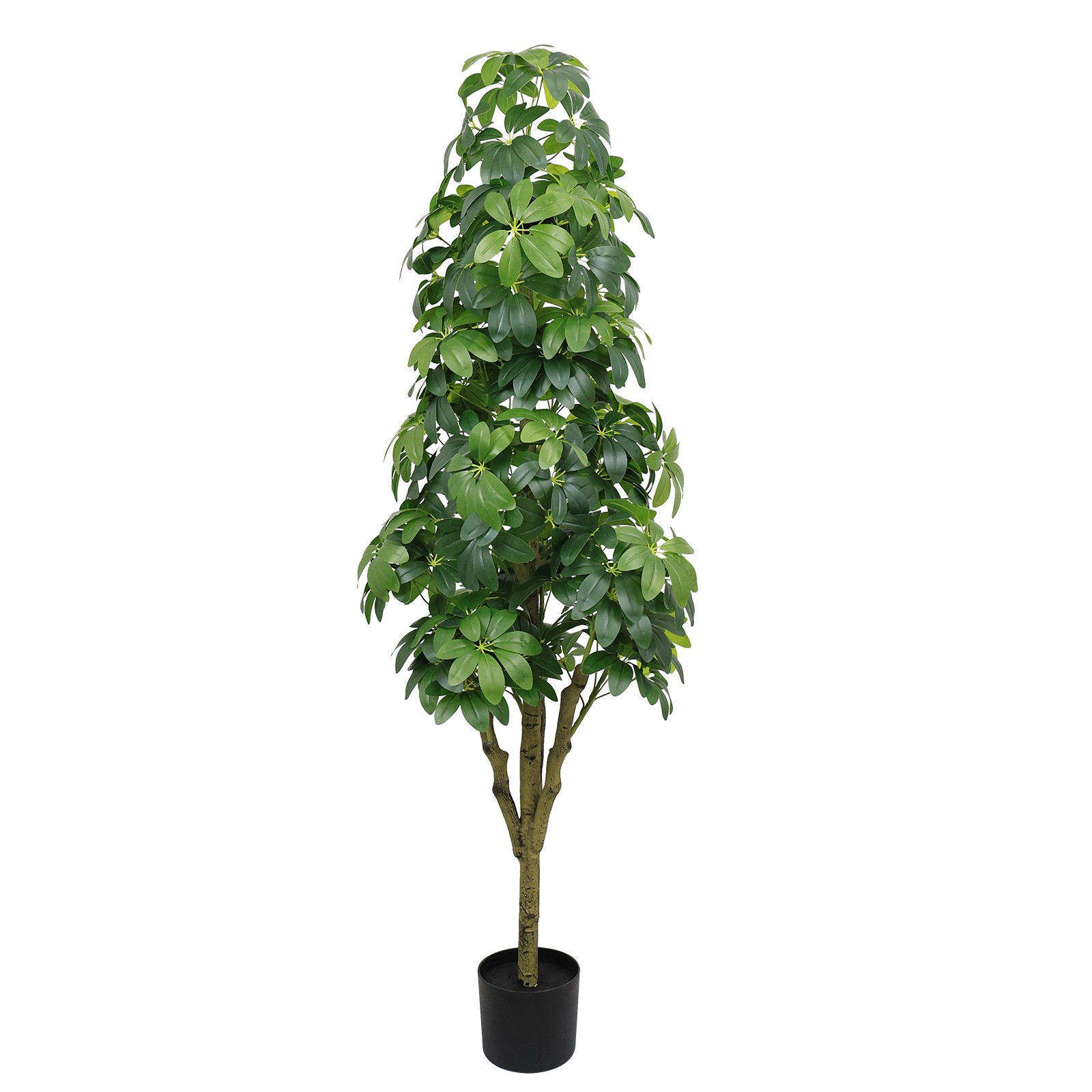 5.2ft Artificial Faux Silk Tree in Black Pot for Indoor Outdoor Decor