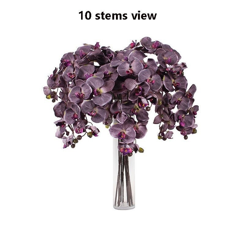 3pcs 37″ Tall Dark Purple Butterfly Orchid Flower Wedding Table Centerpiece