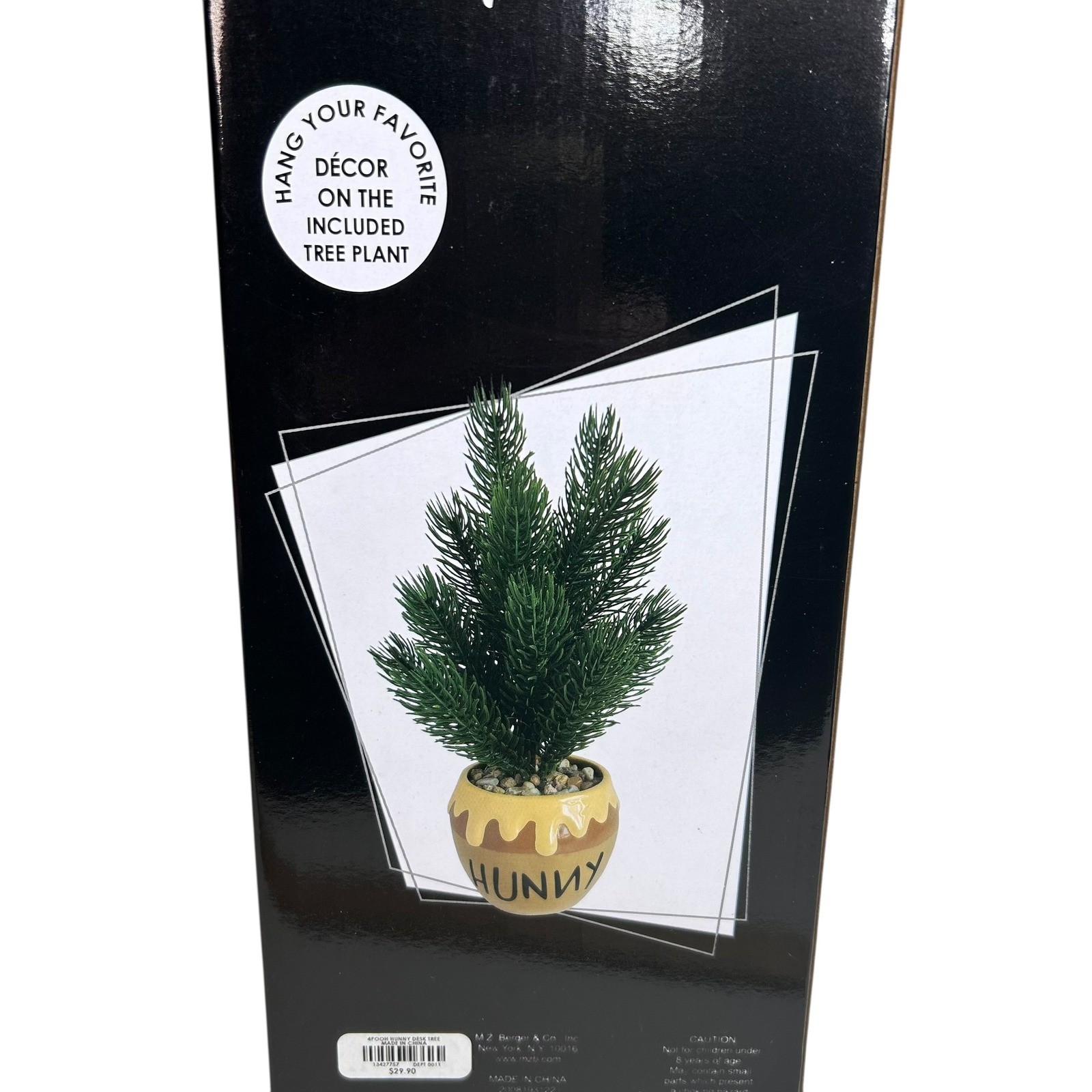 Disney Winnie the Pooh Hunny Pot Ceramic Planter Faux Pine Desk Tree New in Box