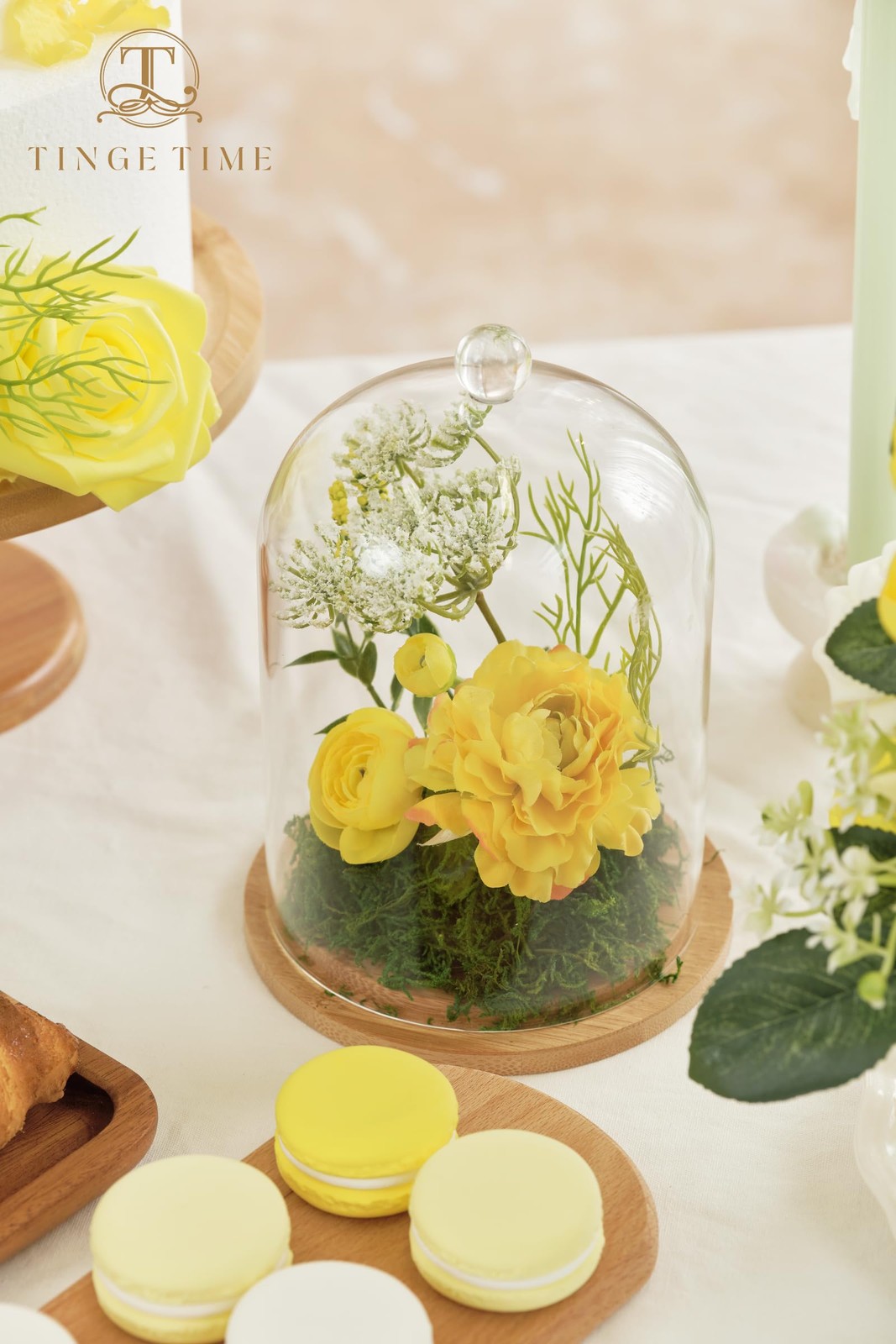 TINGE TIME Artificial Flowers Combo Mix Silk Flowers Yellow Roses w/stem for …