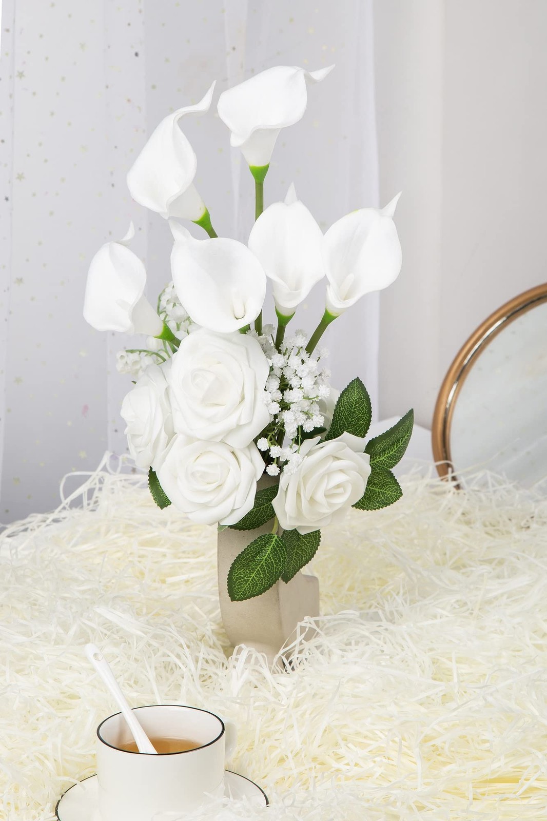 Coferset 20Pcs Fake Calla Lily Flowers Real Touch Latex Artificial Calla Lili…