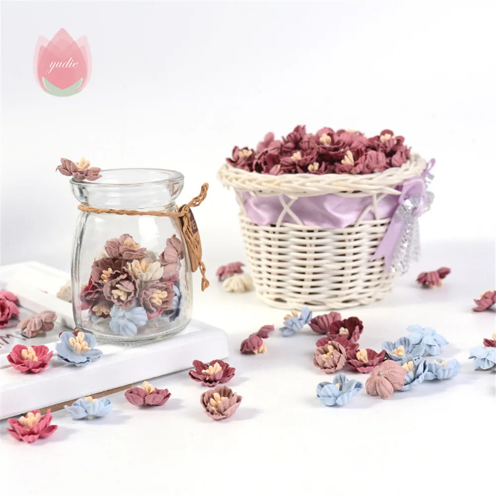 10/20/50Pcs Silk Rose Artificial Flowers for Home Decor Garden Girl Hair Hairpin