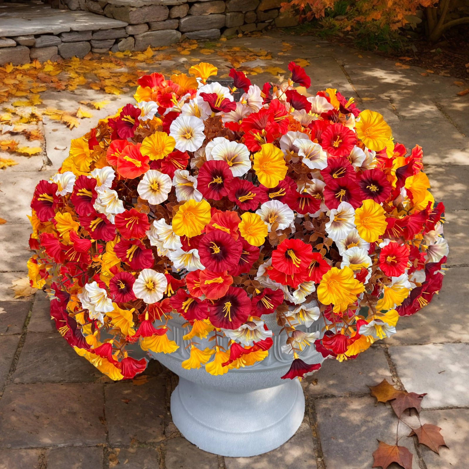 Artificial Flowers for Outdoor, Fake Flowers Faux Plants for Outside Indoor, …