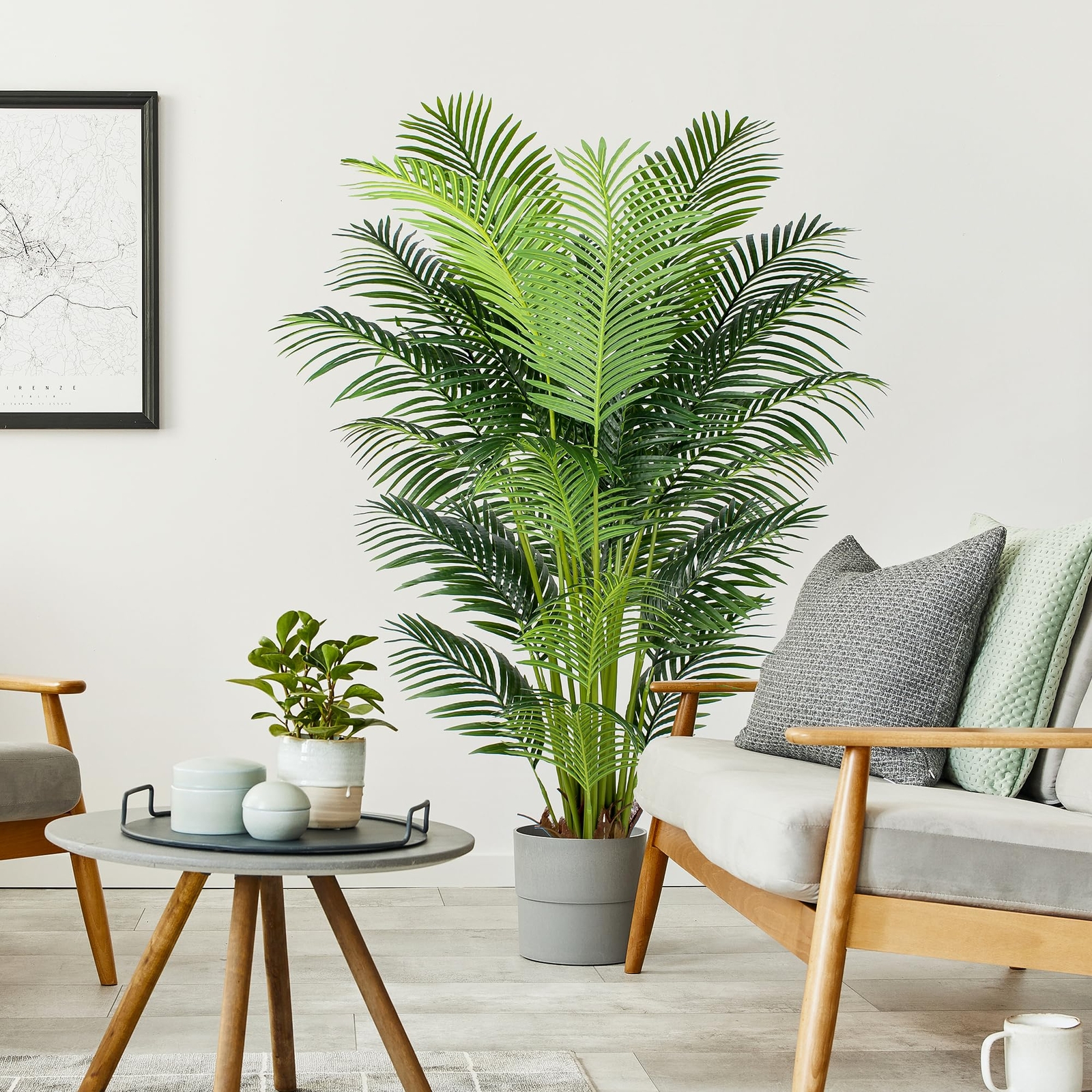 Yepdin 6 Ft Artificial Tropical Palm Plant Artificial Large Trees with 24 Remova