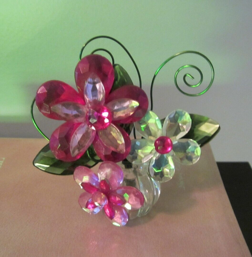 Bouquet Flowers Acrylic And Metal By Crystal Expressions Gante