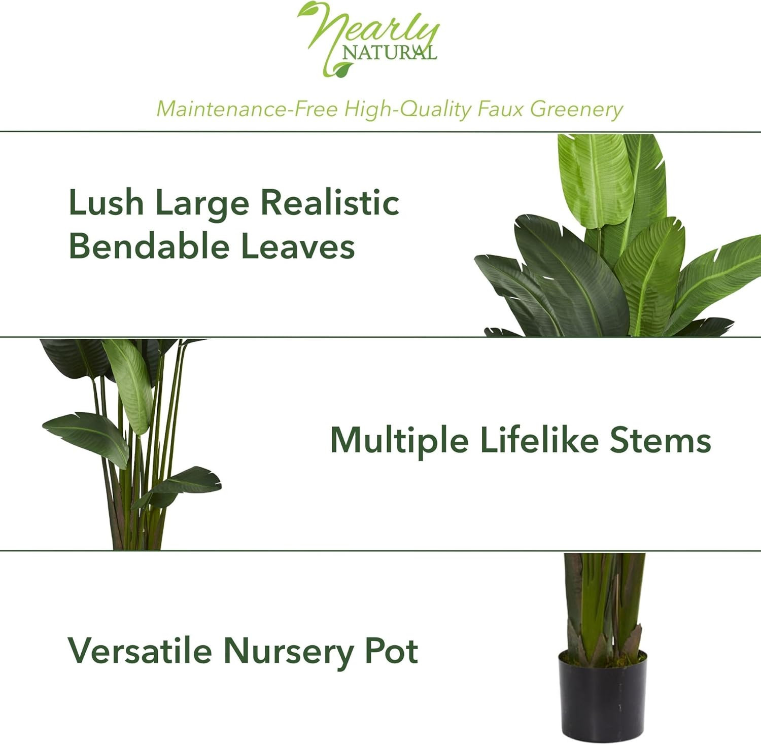 7ft Travelers Palm Artificial Silk Tree – Lush Green Decor for Home or Office