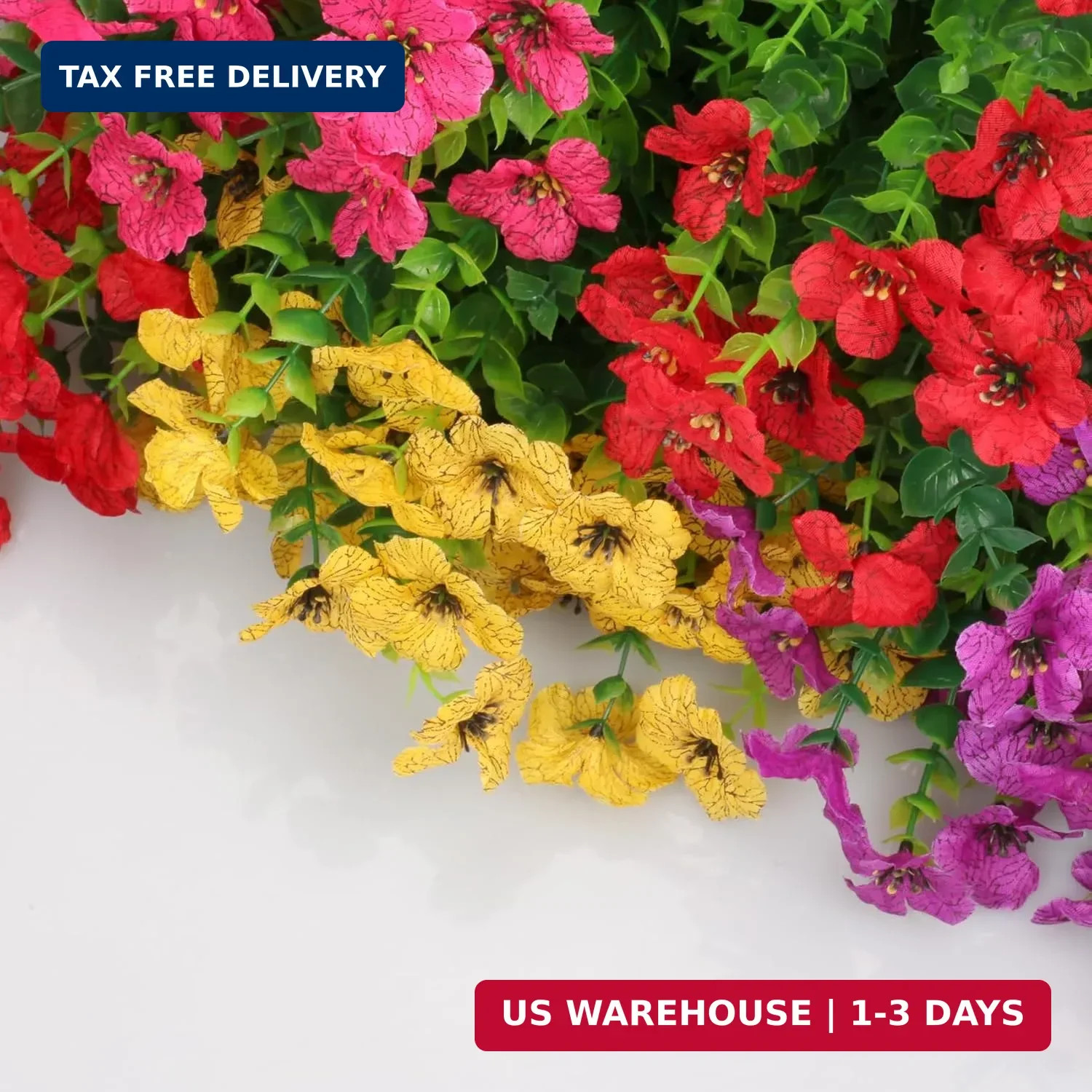Artificial Flowers for Indoor & Outdoor Decoration – 6 Bundles Faux Daisies with