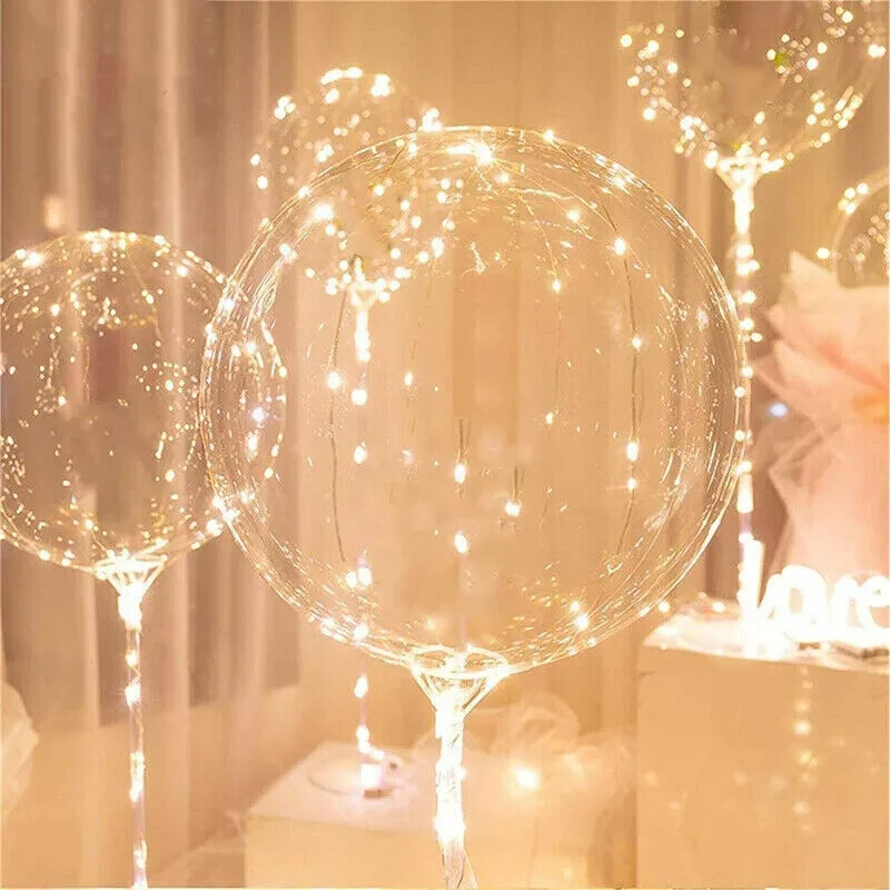 Valentine’s Day LED Light Balloon Pink Rose DIY Flower Bouquet Girlfriend Gift