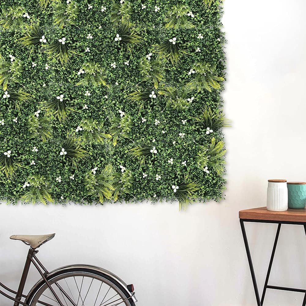 20″x20″ Artificial Faux 3D Mix Leaf Privacy Fence Home Outdoor Decor Panel V5