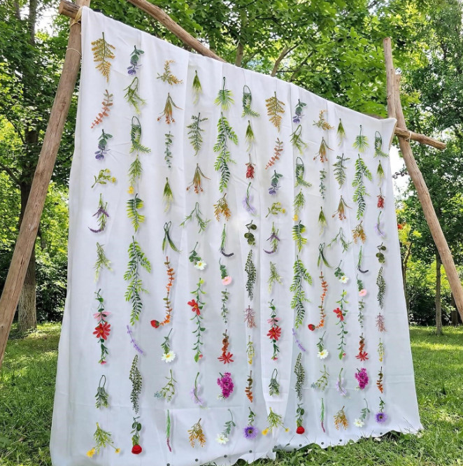 12 Pcs 70.8 ft Hanging Wildflower Garland Floral Vine Backdrop Wedding Decor NEW
