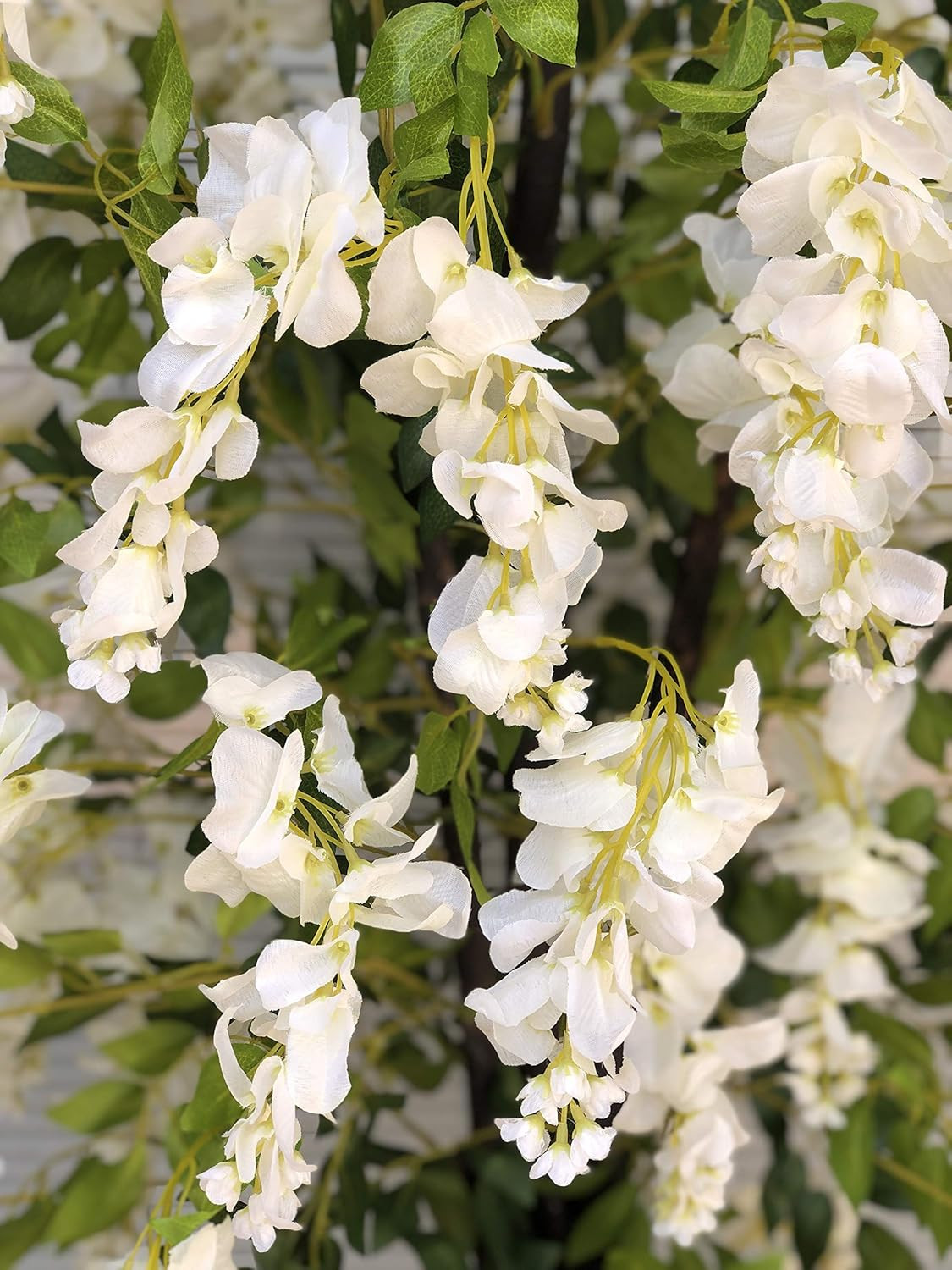 6ft Cream White Wisteria Artificial Tree – Real Touch, Pre-Potted Elegance
