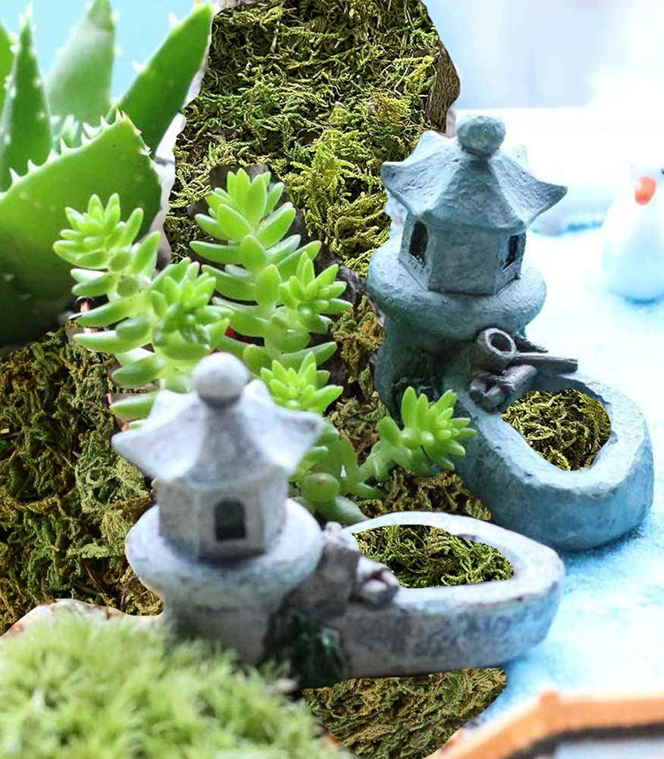 4.1OZ Fake Moss for Potted Plants and Fake Plants – Artificial Moss 4.1 Ounces