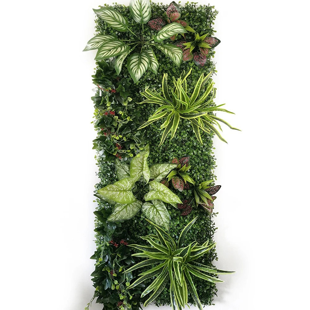 40x120cm Artificial Plant Wall Chlorophytum Grass Garden Wedding Decor Panel